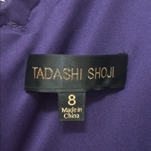 Tadashi Shoji Purple Lace Midi Dress V-neck Sleeveless - Picture 5 of 5